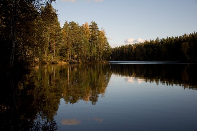 Syksyinen järvi, Nuuksio lokakuu 2008